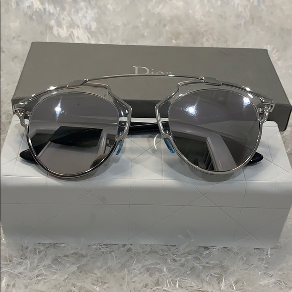 Dior silver mirrored sunglasses - Picture 1 of 6